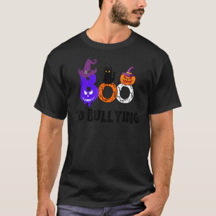Boo to Bullying cat Pumpkin Sinaasappel Unity Day T-shirt