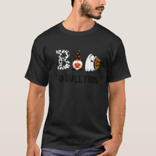 Boo to Bullying Ghost gnome Pumpkin Oranje Eenheid T-shirt