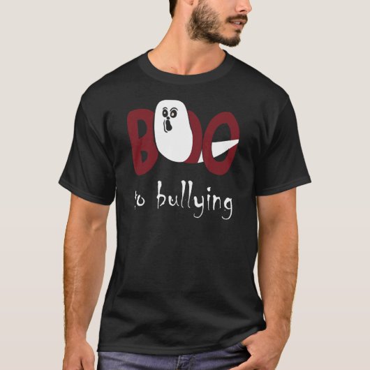 Boo to Bullying Ghost Pumpkin Oranje Anti Bully Ve T-shirt (Voorkant)