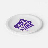 Boo to You Halloween Party Borden Papieren Bordje (Gekanteld)