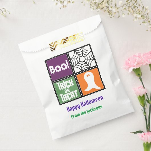 BOO. Trick or treat Halloween Gezegden Goodie Bag Bedankzakje (Gezegeld)