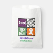BOO. Trick or treat Halloween Gezegden Goodie Bag Bedankzakje (Voorkant)