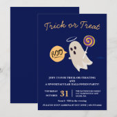 Boo Trick or treat Halloween Party Kaart (Voorkant / Achterkant)