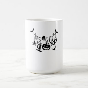 Boo Trick or treat Halloween vleermuizen, pompoene Magische Mok
