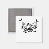 Boo Trick or treat Halloween vleermuizen, pompoene Magneet (Voorkant / Achterkant)