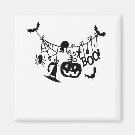 Boo Trick or treat Halloween vleermuizen, pompoene Magneet