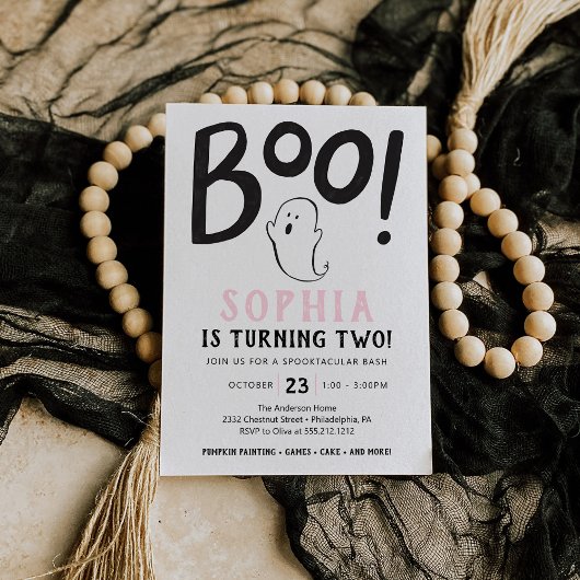 Boo. Tweede uitnodiging van de partij Halloween
