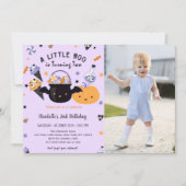 Boo Tweede verjaardag Een klein boe wordt twee Kaart (Voorkant)