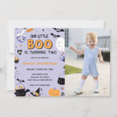 Boo Tweede Verjaardag Onze Kleine Boo wordt Twee Kaart (Voorkant)