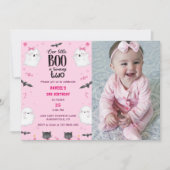 Boo Tweede Verjaardag Onze Kleine Boo wordt Twee Kaart (Voorkant)