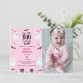 Boo Tweede Verjaardag Onze Kleine Boo wordt Twee Kaart (Staand voorkant)