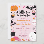 Boo Tweede Verjaardag Onze Kleine Boo wordt Twee Kaart (Voorkant)