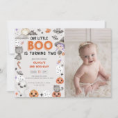 Boo Tweede Verjaardag Onze Kleine Boo wordt Twee Kaart (Voorkant)