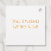 BOO Typografie Speelse Witte Geesten Halloween Bedankjes Labels (Achterkant)