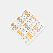 BOO Typografie Speelse Witte Geesten Halloween Servet (Hoek)