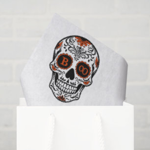 BOO Typography Skull Halloween - Modern Gothic Tissuepapier