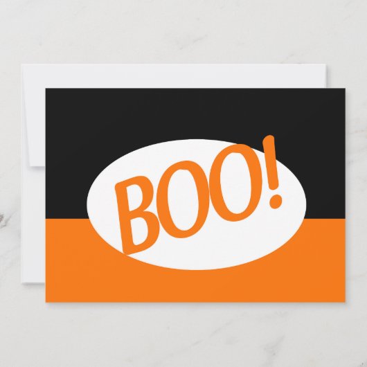 Boo - uitnodiging van de partij Halloween (Achterkant)