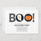 Boo. Uitnodiging voor Halloween Party (Voorkant)