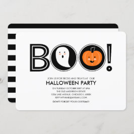 Boo. Uitnodiging voor Halloween Party