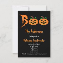 BOO! Uitnodiging voor Halloween Pompoenen