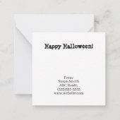 Boo van mij naar jou Klant Halloween Notitiekaartje (Achterkant)