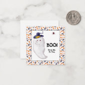Boo van mij naar jou Klant Halloween Notitiekaartje (Voorkant / Achterkant in situ)