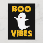 Boo Vibes - Funny Halloween 2022 Briefkaart (Voorkant)