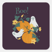Boo. Vierkante Sticker (Voorkant)