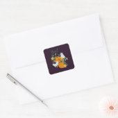 Boo. Vierkante Sticker (Envelop)
