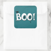 Boo. Vierkante Sticker (Tas)