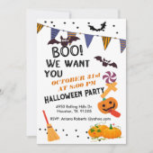 Boo We willen je Kinderen Halloween feest Kaart (Voorkant)