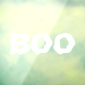 Boo white spooky enge grappige typografie Hallowee Raamsticker (Vel 3)