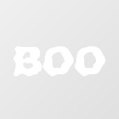 Boo white spooky enge grappige typografie Hallowee Raamsticker (Vel)
