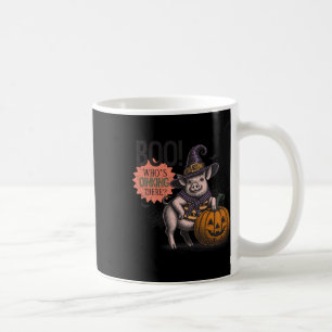 Boo Who's Oinking There Halloween Grappige Varken Koffiemok