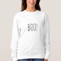 Boo wit eenvoudige typografie grappig schattig Hal