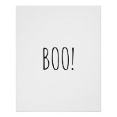 Boo wit spooky typografie grappig schattig Hallowe Perfect Poster (Voorkant)