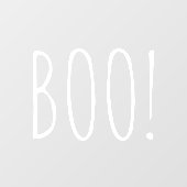 Boo wit spooky typografie grappig schattig Hallowe Raamsticker (Vel)