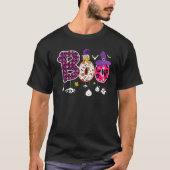 Boo With Spiders And Witch Hat Halloween T-shirt (Voorkant)