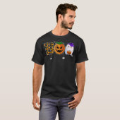 Boo With Spiders Ghost Pumpkin And Witch Hat Hallo T-shirt (Voorkant volledig)