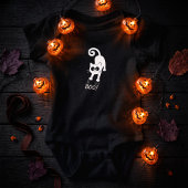 Boo Witte Kat Halloween Romper