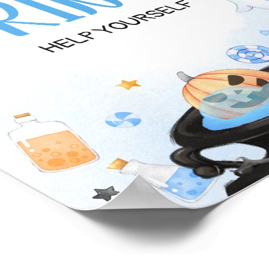 Boo-y Halloween Baby shower Drinken Poster (Hoek)