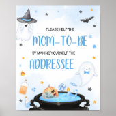 Boo-y Halloween Baby shower Envelope Station Poster (Voorkant)