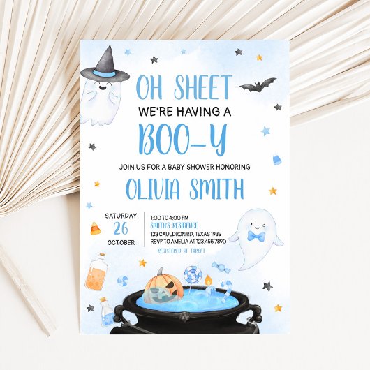 Boo-y Halloween Baby shower Kaart