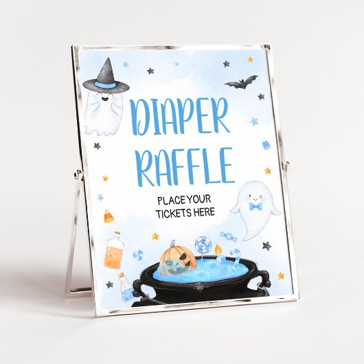 Boo-y Halloween Baby shower Luier Raffle Poster