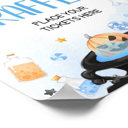 Boo-y Halloween Baby shower Luier Raffle Poster (Hoek)