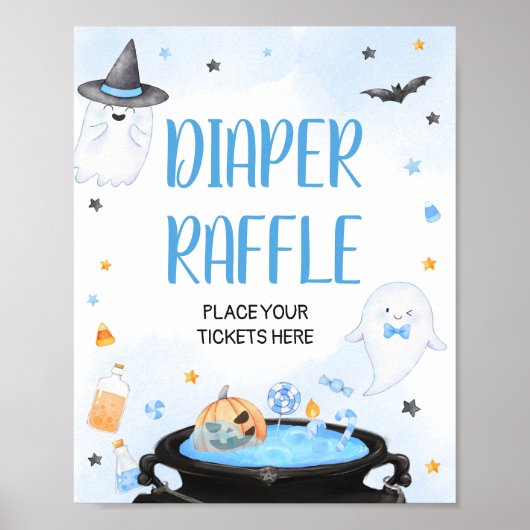 Boo-y Halloween Baby shower Luier Raffle Poster (Voorkant)