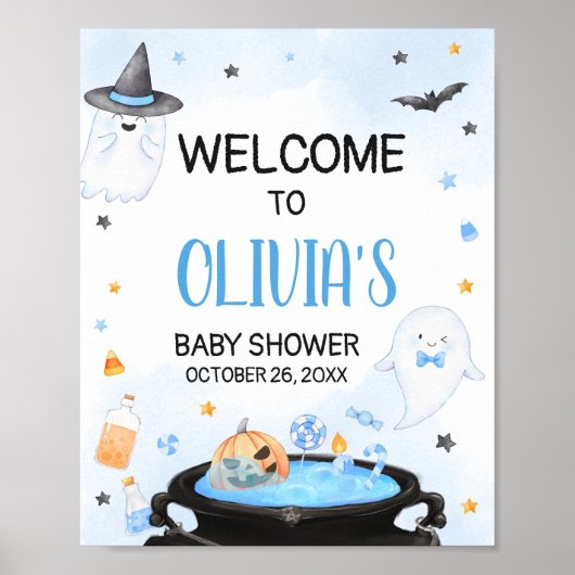 Boo-y Halloween Baby shower Welkom Poster (Voorkant)