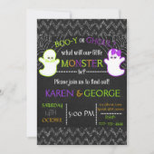 Boo-y of Ghoul Halloween Gender onthullen Invite Kaart (Voorkant)