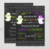 Boo-y of Ghoul Halloween Gender onthullen Invite Kaart (Voorkant / Achterkant)