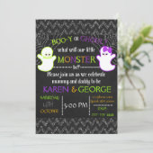 Boo-y of Ghoul Halloween Gender onthullen Invite Kaart (Staand voorkant)